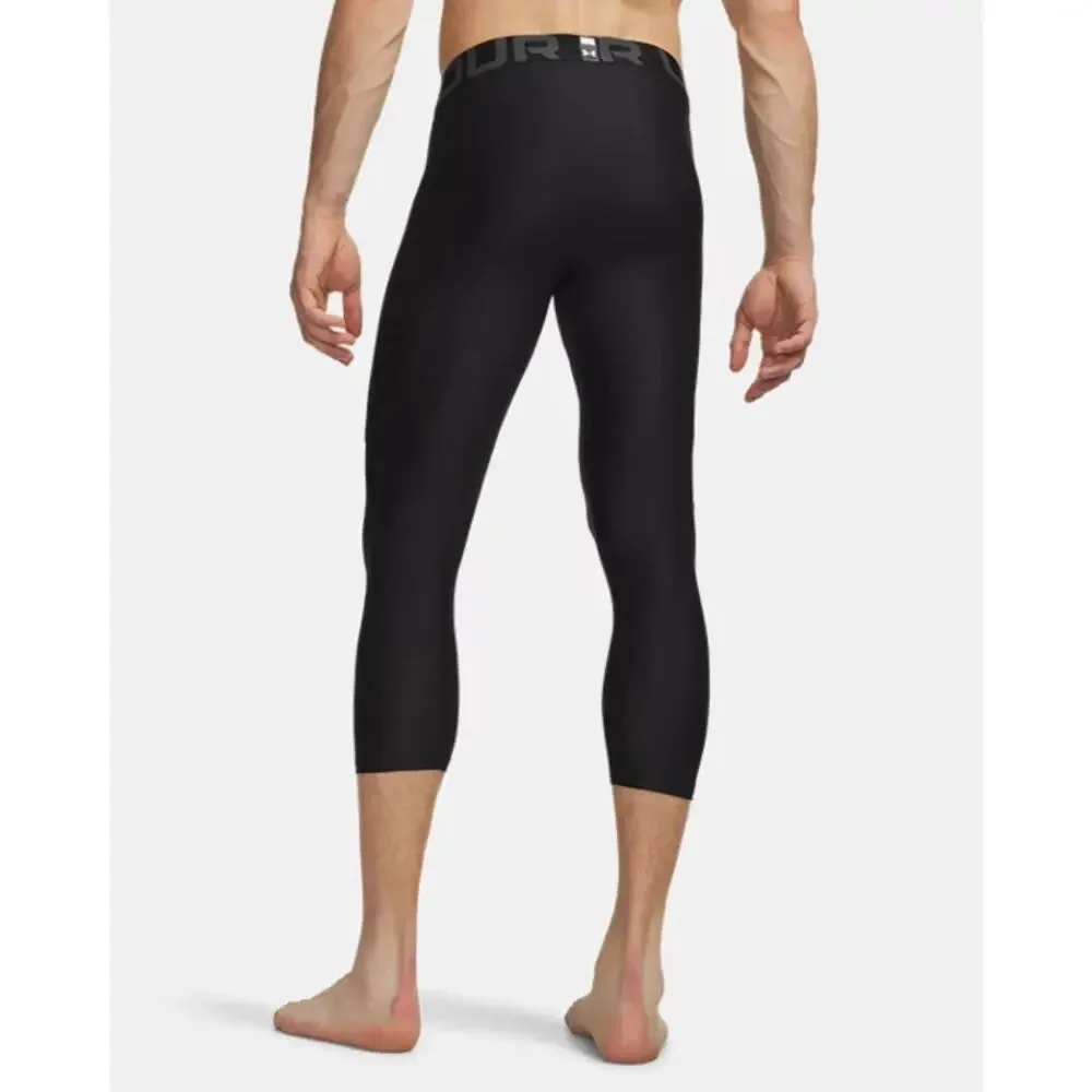 NWT Under Armour Black HeatGear 3/4 Cropped Leggings Men's Size Small